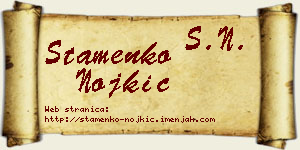 Stamenko Nojkić vizit kartica